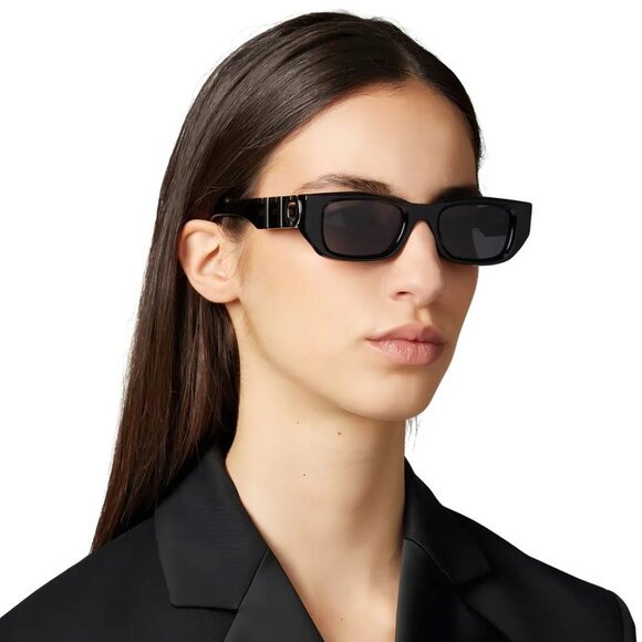 Off-White Women Sunglasses Black Grey Square OERI124 FILLMORE 1007 NEW AUTHENTIC